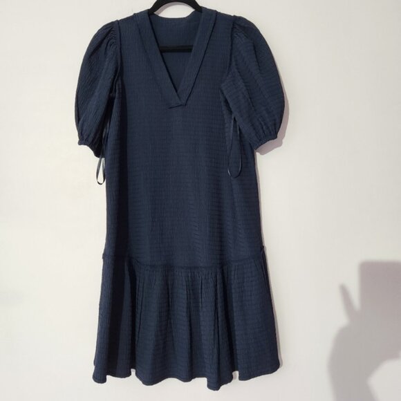 Tommy Hilfiger dress v-neck ruffle - Puff-Sleeve size 6 - Picture 4 of 13